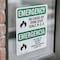 Signmission Exit Sign, Vinyl Decal, 7 in W, 10 in H, In Case Of Fire Exit Call 9-1-1 Bilingual OS-2PACK-EM-D-710-L-10339 - alternate 5